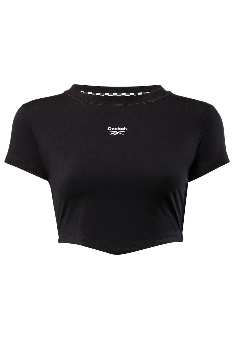 Tricou sport dama - Y2K - negru - bumbac elastan -