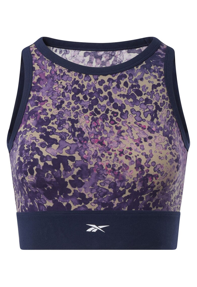 Bustiera sport Mod Safari - multicolor - din bumbac - cu suport usor