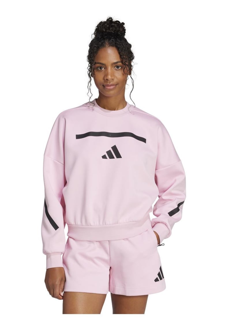 Bluza sport dama - adidas - ZNE - croiala lejera - roz - material reciclat