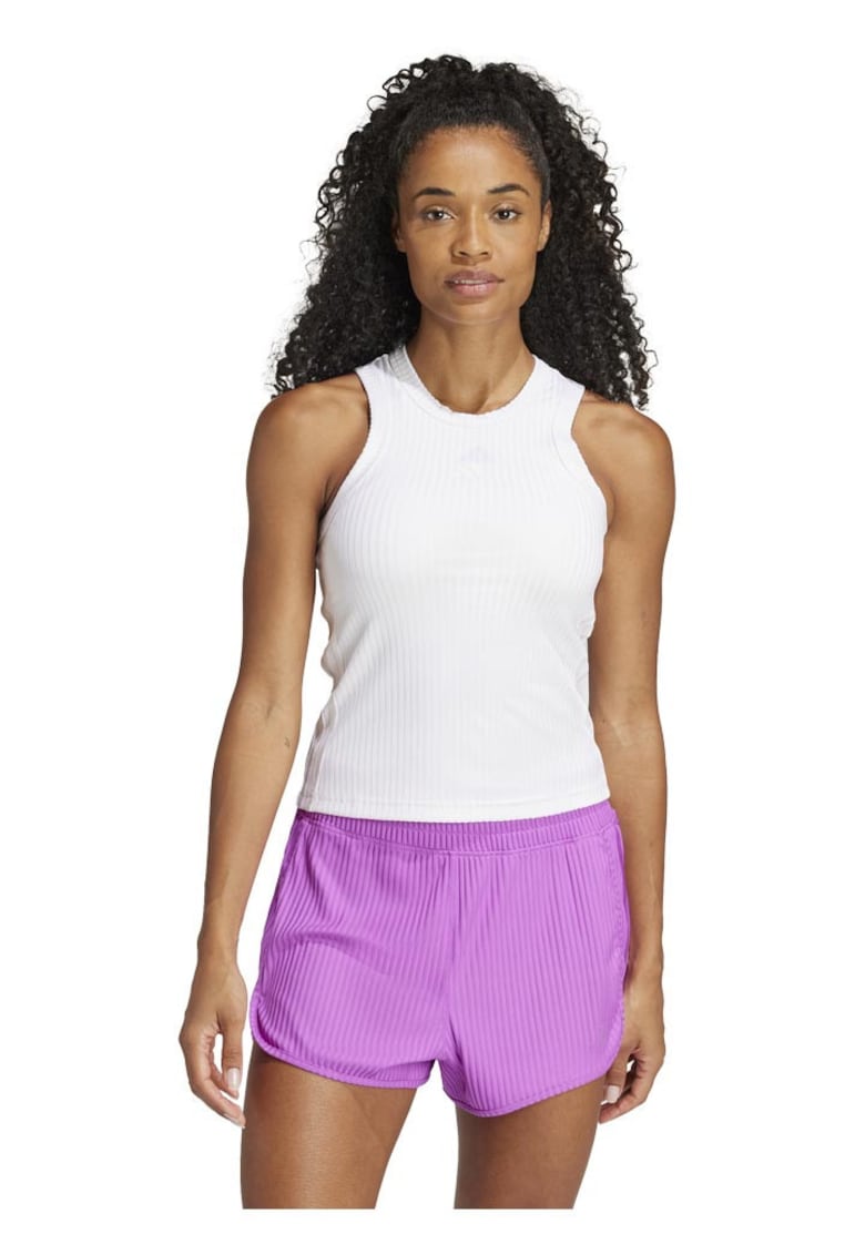 Maiou sport dama - AEROREADY - alb - materiale reciclate
