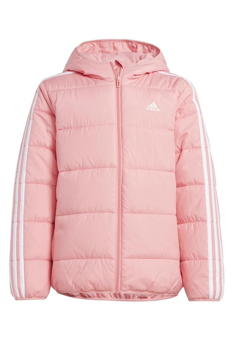 Jacheta copii - adidas - Essentials 3-Stripes - calduroasa - reciclata - roz