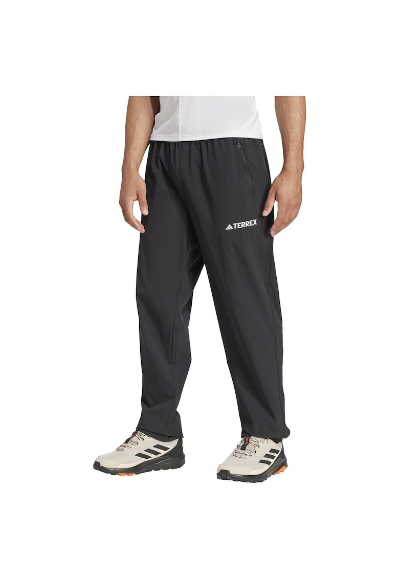 Pantaloni sport Adidas JP0811 - slim fit - ajustabili - poliester - negru