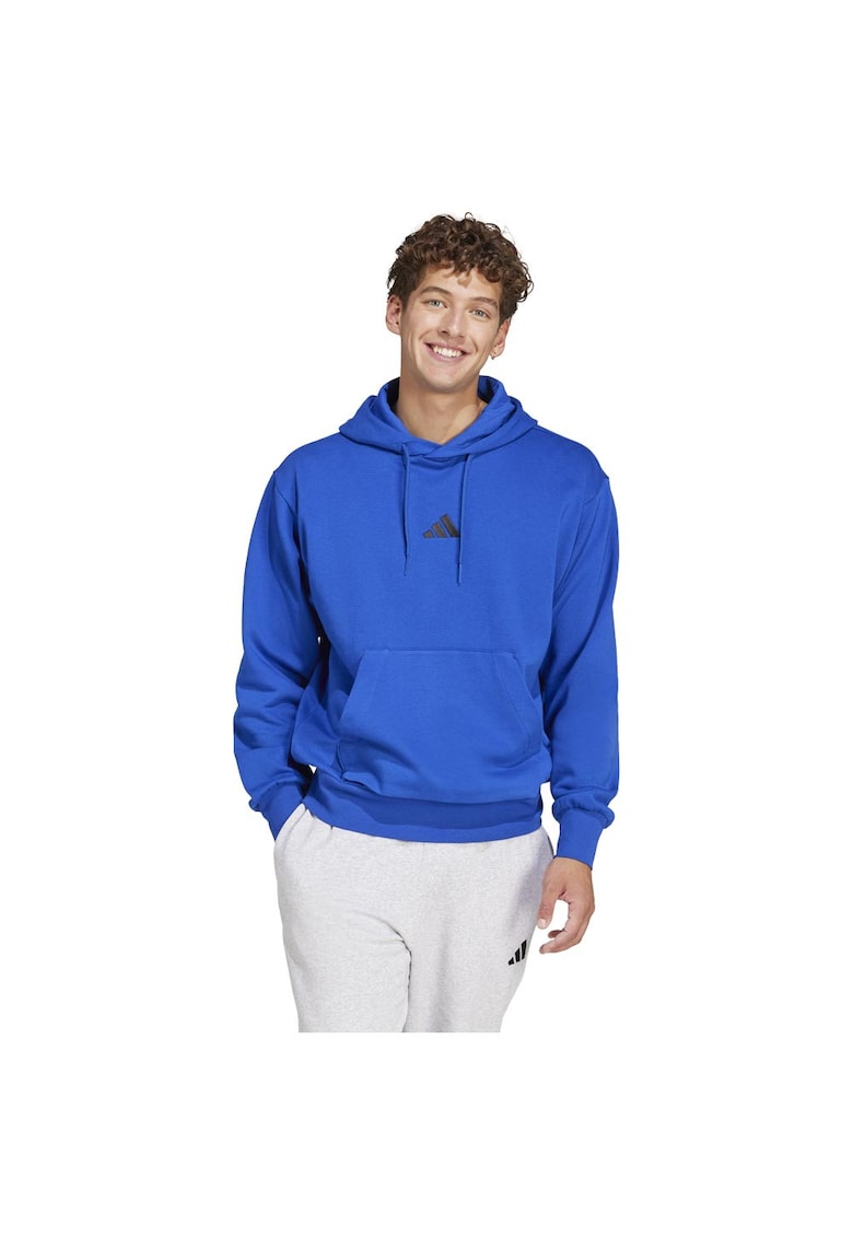 Hanorac barbati - Adidas - Essentials Feelcozy Fleece - bumbac - albastru
