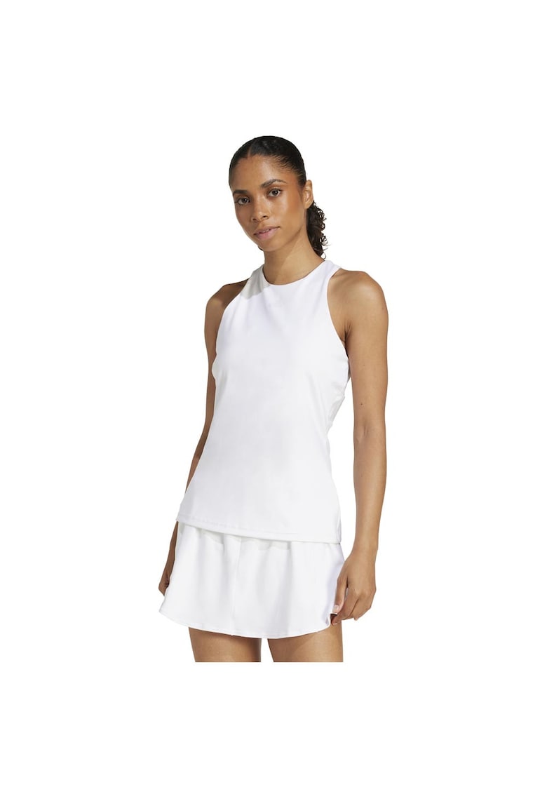 Maiou sport dama - adidas - Y-Tank - alb - poliester reciclat
