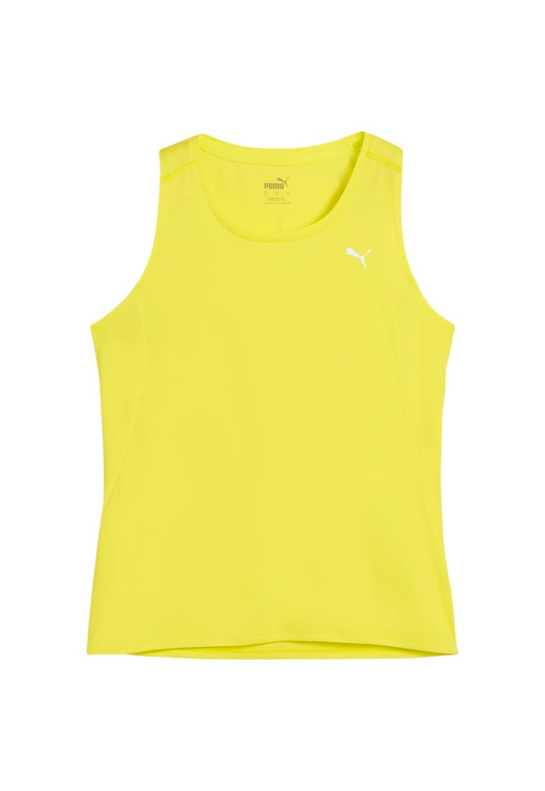 Maiou sport Run Velocity - croiala regulata - decolteu rotund - galben - poliester reciclabil -