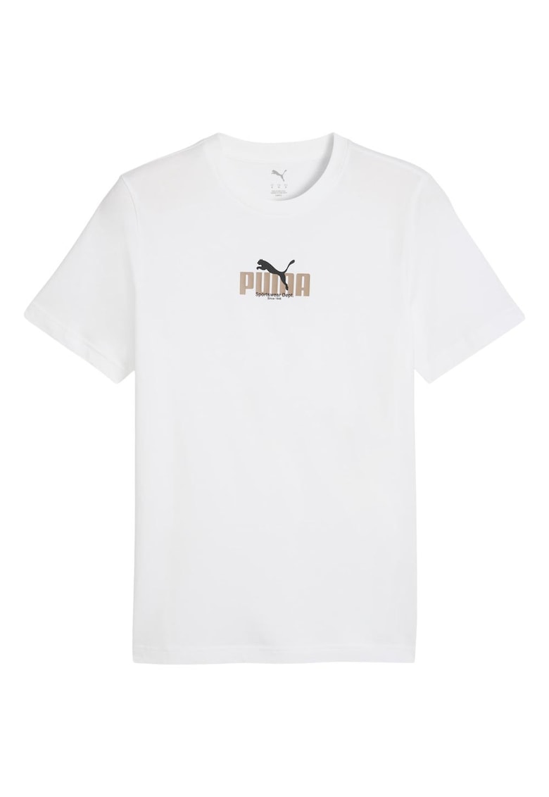 Tricou barbat - maneca scurta - text grafic - alb - bumbac