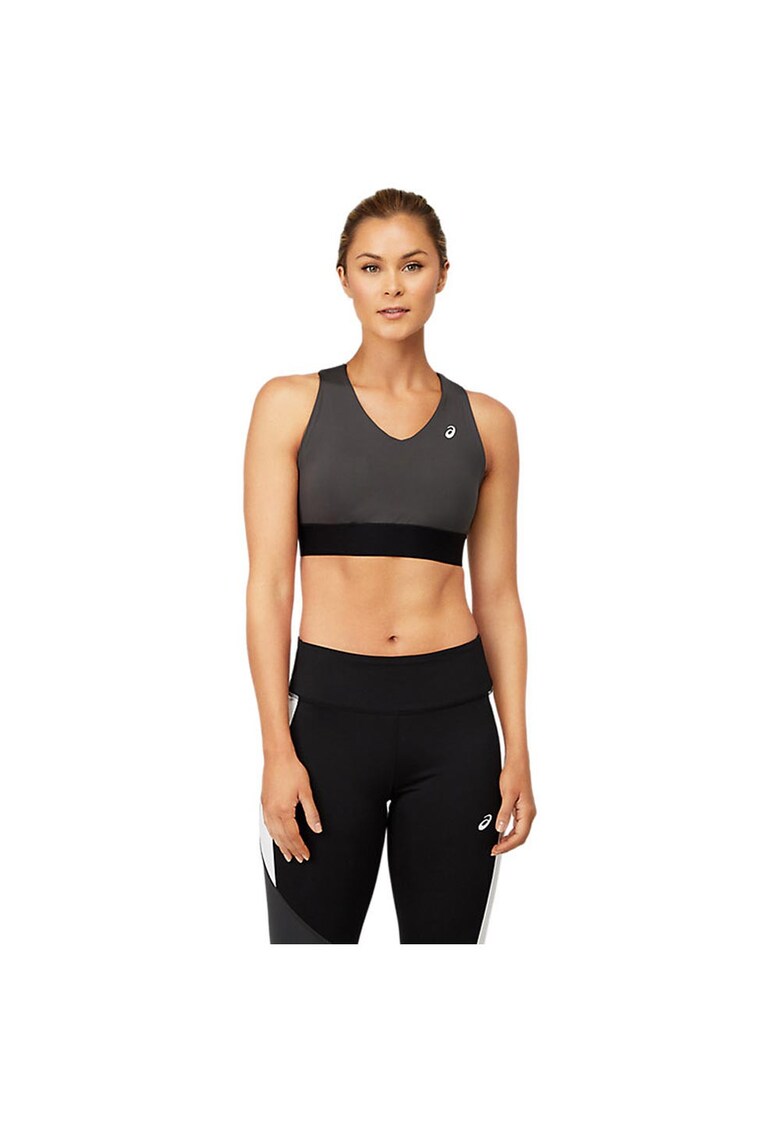 Bustiera sport Color Block III - poliester - negru