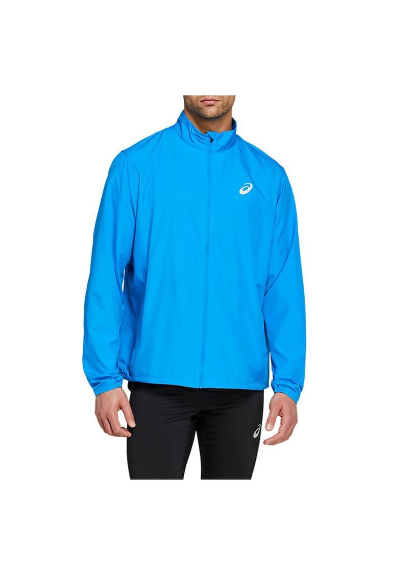 Jacheta sport albastra - poliester - detalii reflectorizante -