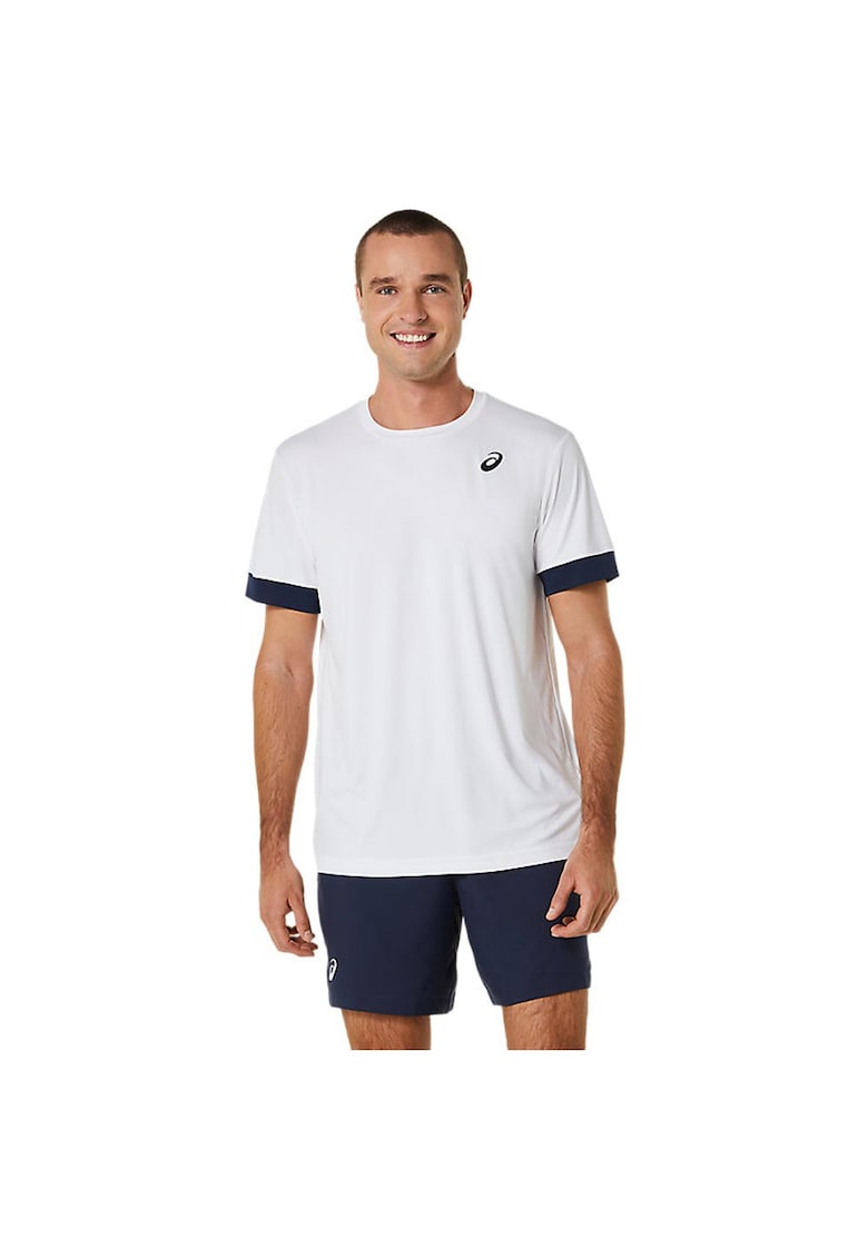 Tricou sport croiala confortabila - decolteu rotund - alb - poliester