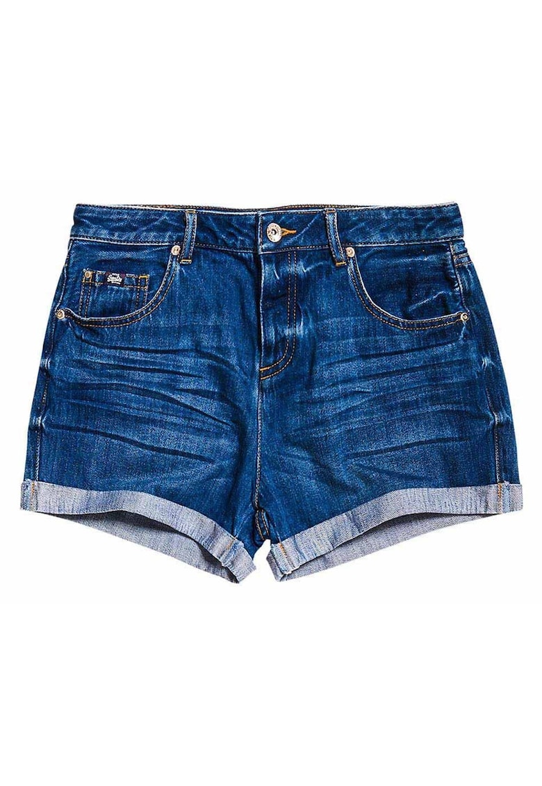 Blugi scurti dama Superdry Steph - denim - albastru -