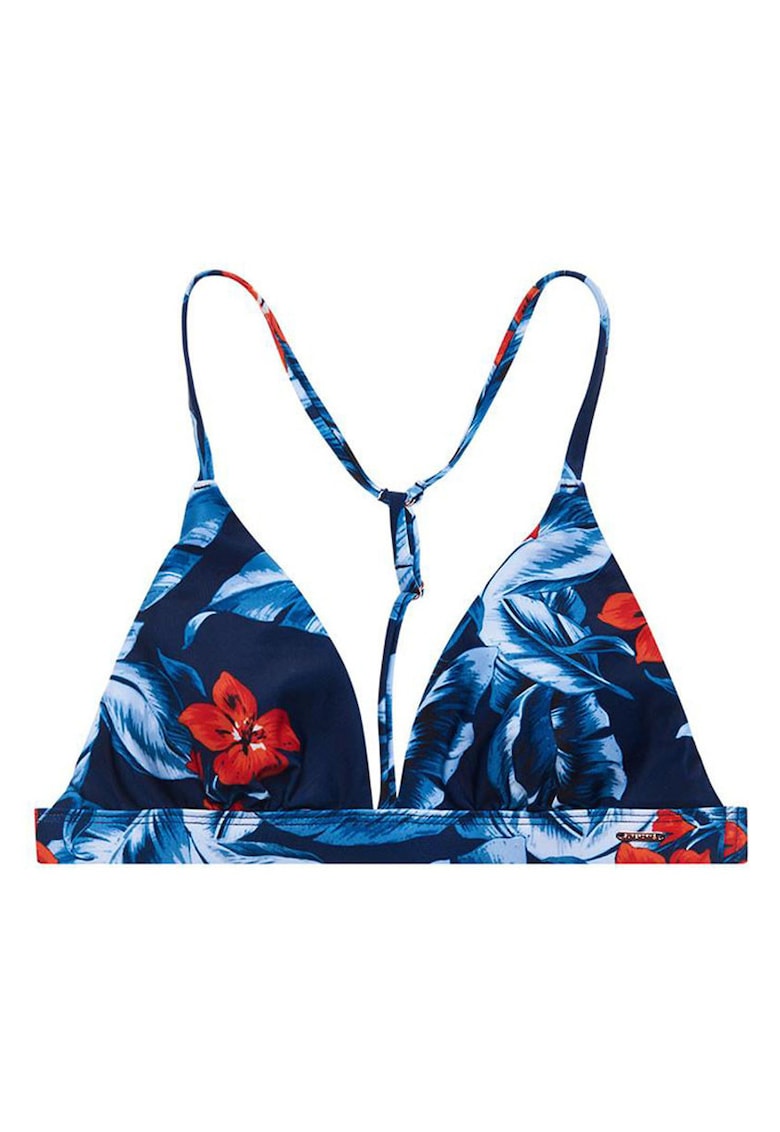 Top de baie dama - Superdry - albastru - spate in T -