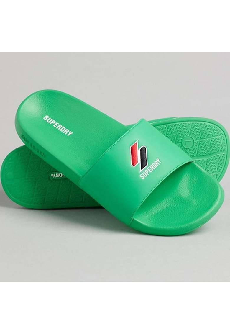 Slapi sport dama - Superdry Code Essential - sintetic - verde -