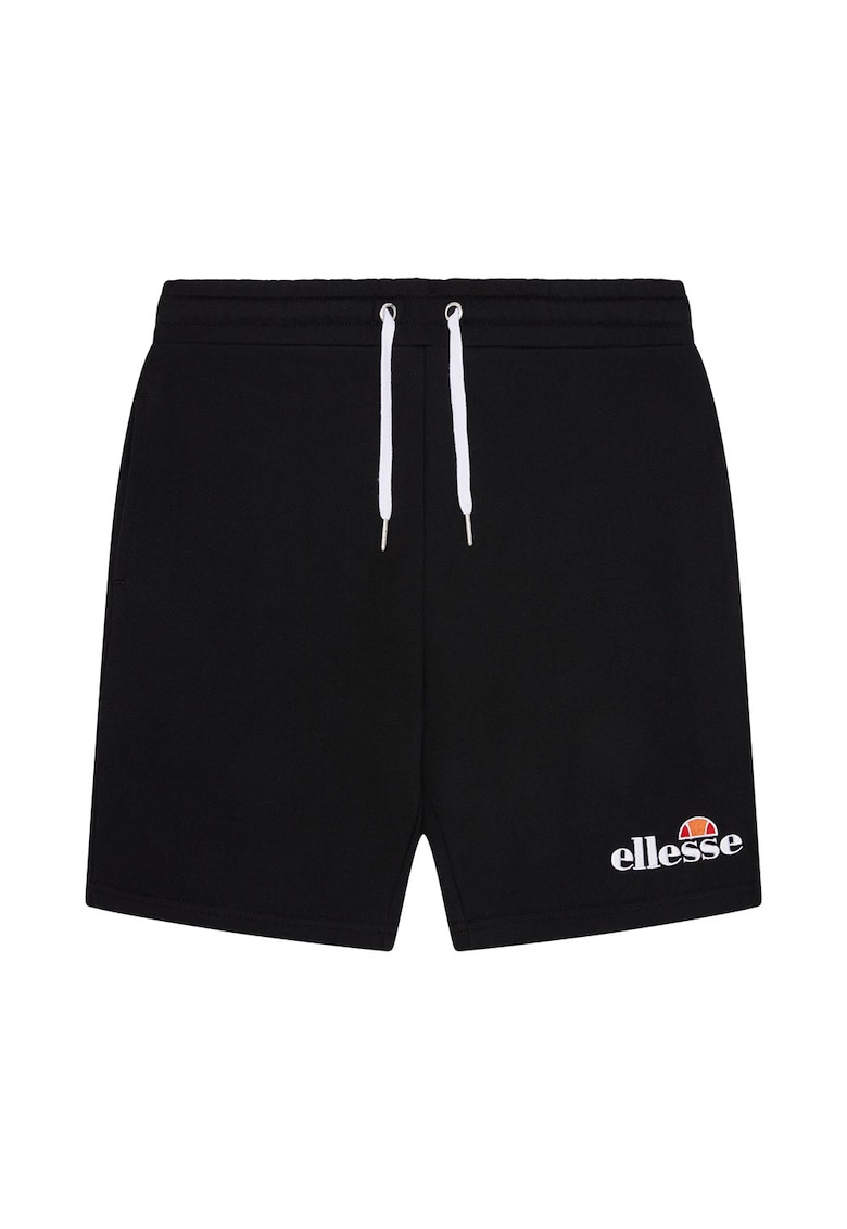 Pantaloni scurti barbati Silvan SHF09162 - talie elastica - 2 buzunare - bumbac/poliester - negru -