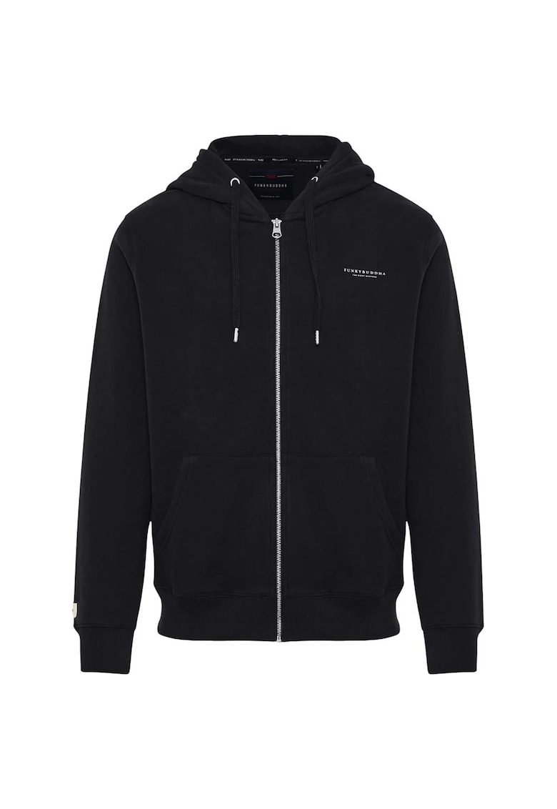 Hanorac sport barbati gluga - buzunare frontale - bumbac/poliester - negru -