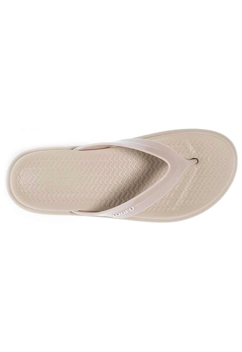 Slapi de plaja pentru femei - bej - spuma EVA - design simplu - talpa moale