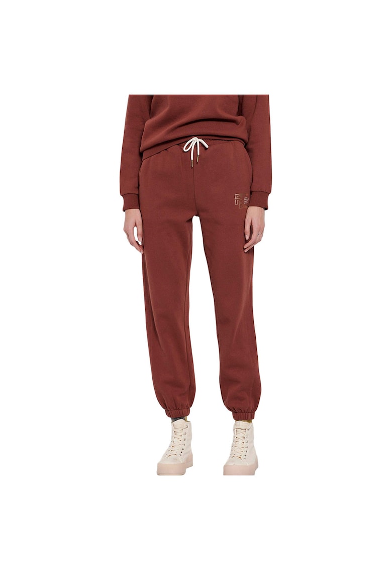 Pantaloni sport dama FBL006-105-02 - Bumbac/Poliester - Maro -