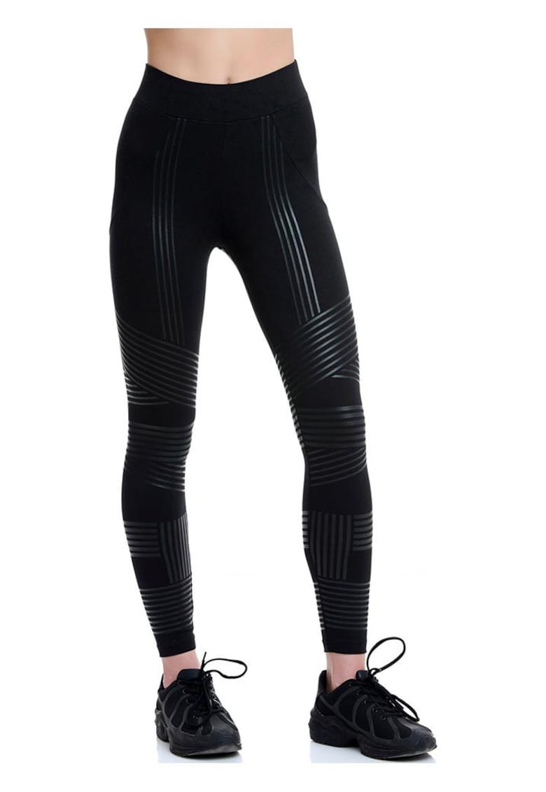 Colanti talie inalta - negru - bumbac-elastan -