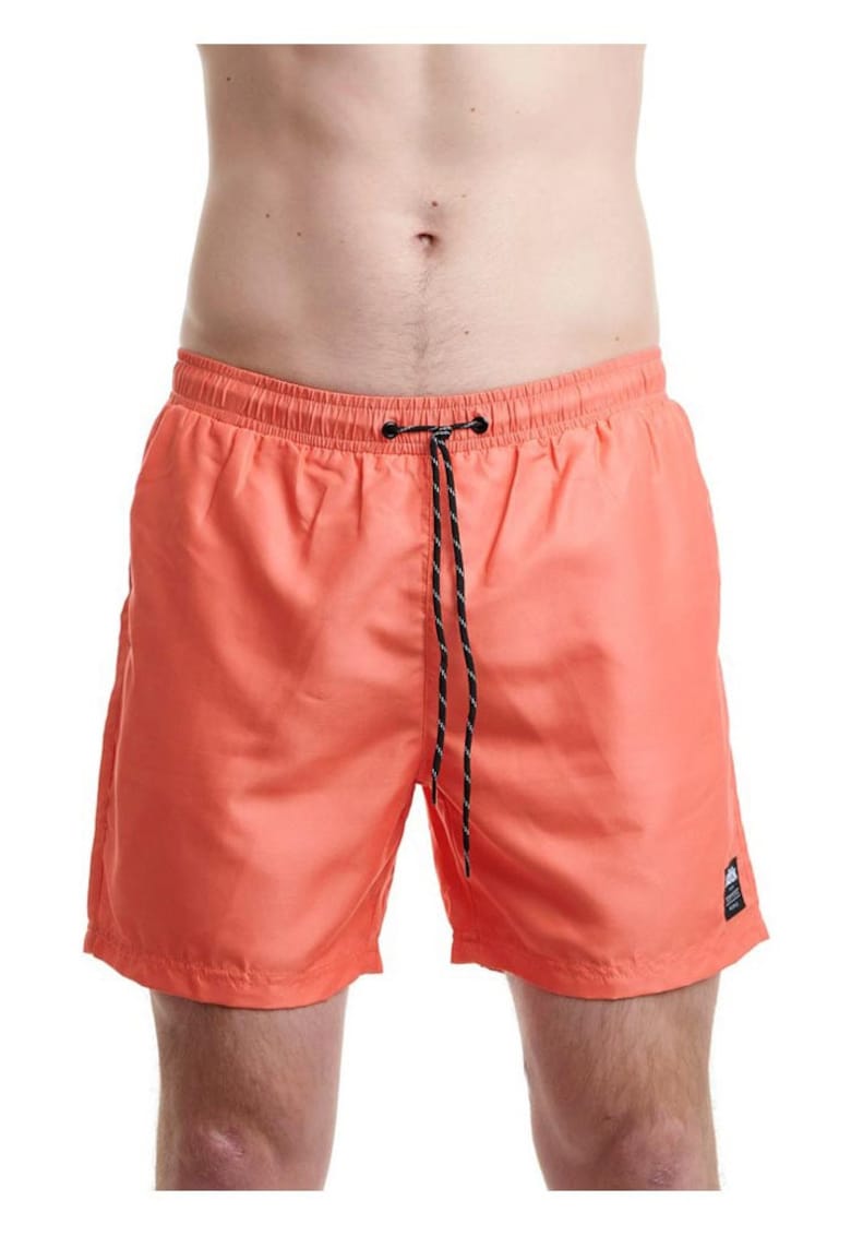 Costum de baie barbati portocaliu - talie elastica - snur de strangere