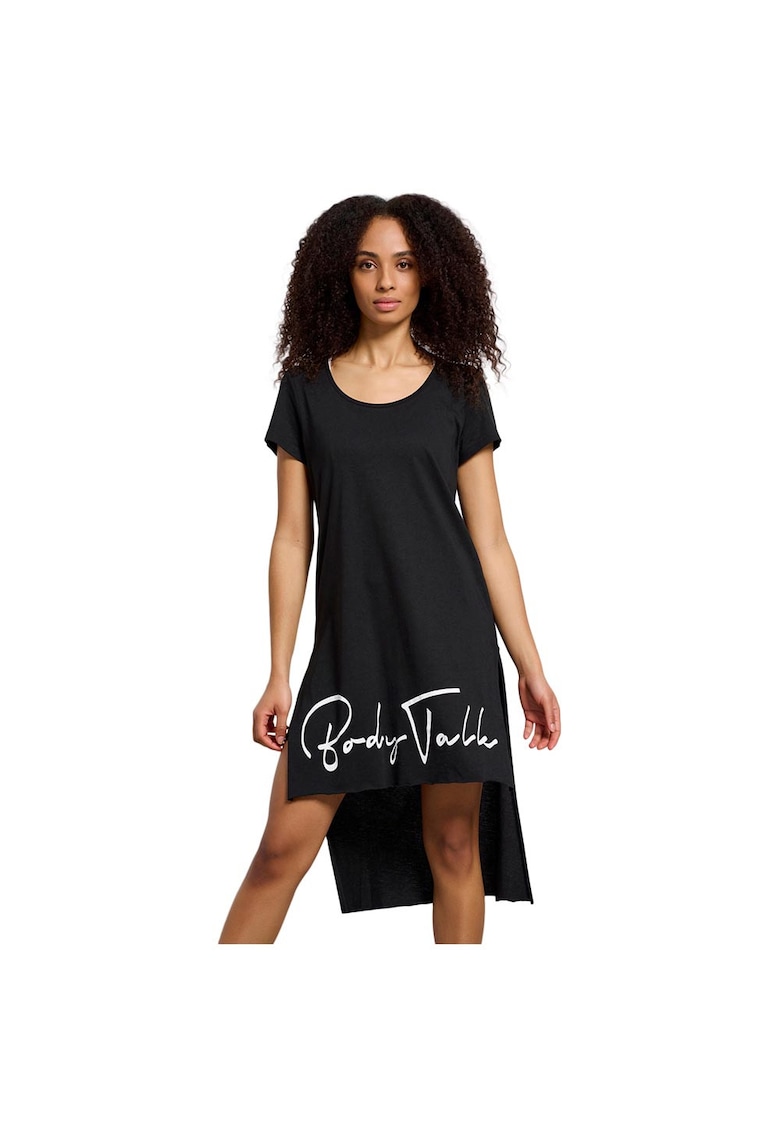 Rochie sport dama cu decolteu rotund - modal/bumbac - negru