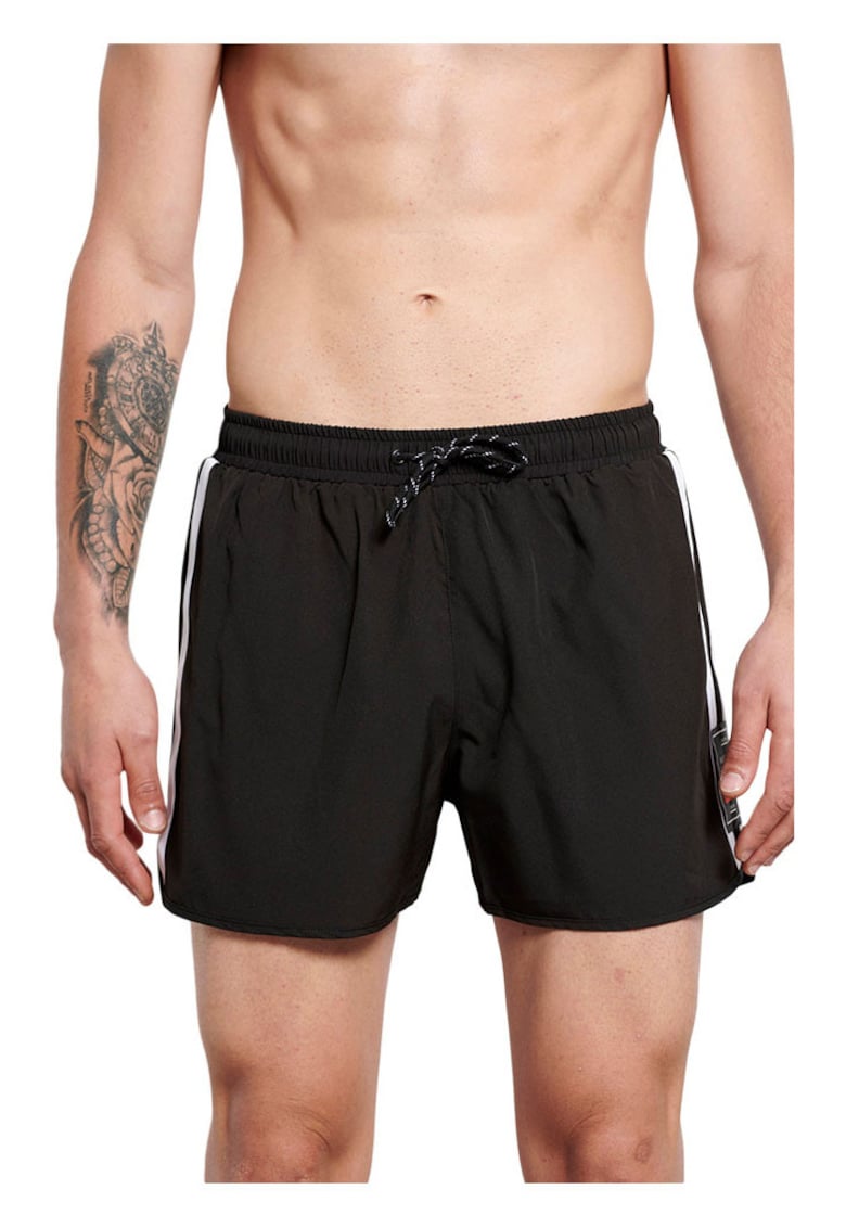 Costum de baie scurt - model Bermuda - talie elastica - buzunar decorativ - 100% poliester