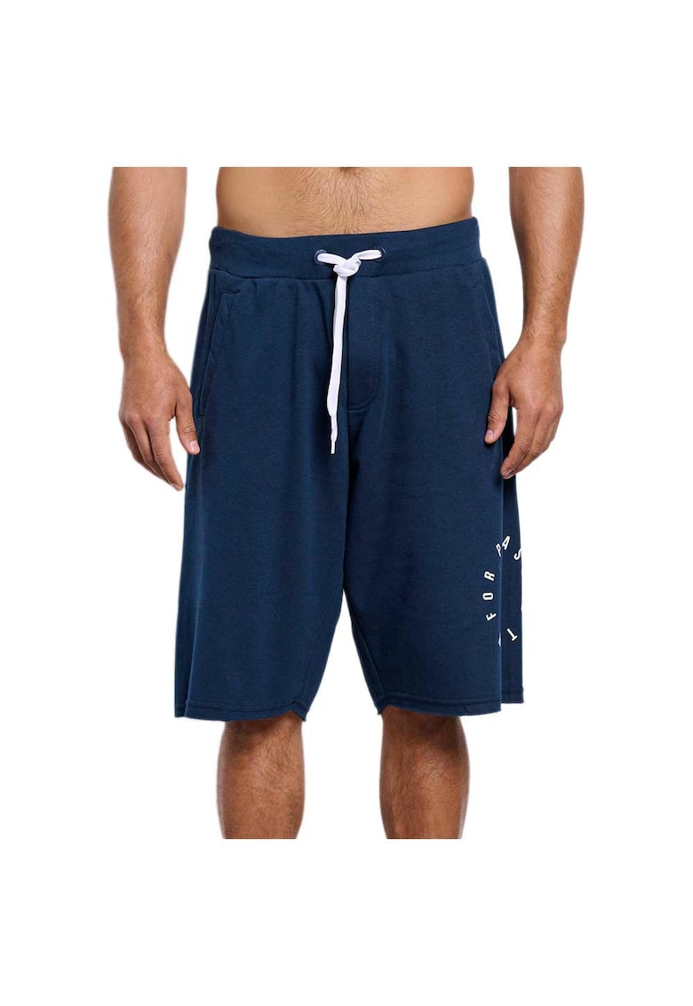 Pantaloni scurti sport barbati 1241-953604 - Bumbac/Poliester - Albastru -