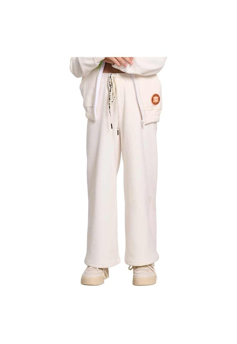 Pantaloni sport copii Deformalize MiniMe - talie inalta - poliester - bej