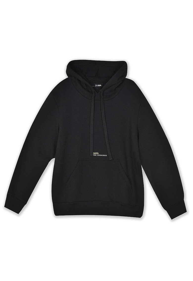 Hanorac barbat BDTK - captuseala fleece - snururi reglabile - imprimeu - bumbac/poliester - negru