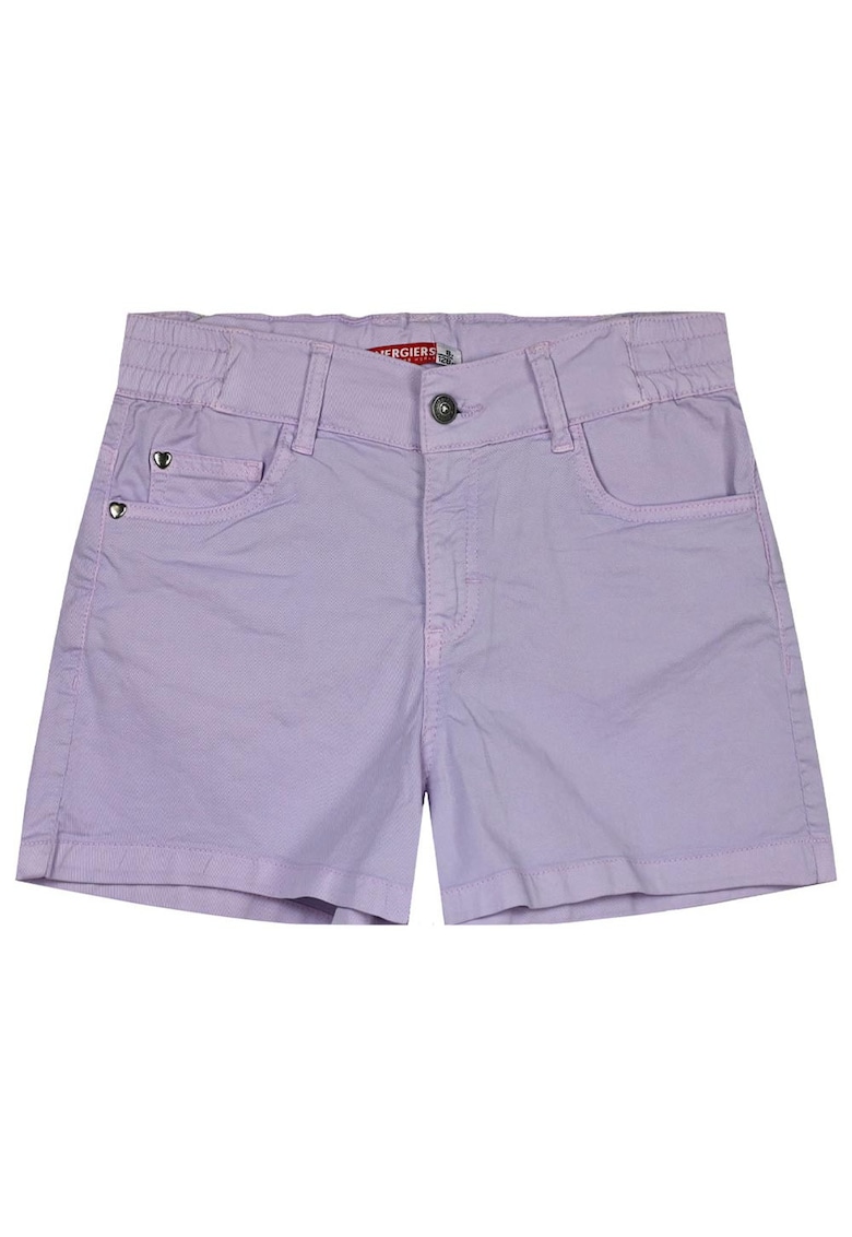 Pantaloni scurti copii mov - bumbac-elastan - pentru fete