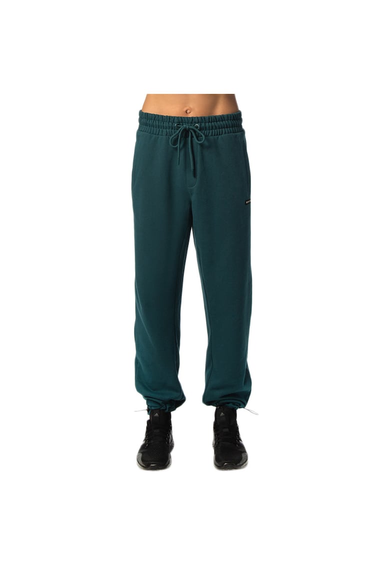 Pantaloni sport barbati talie elastica - bumbac/poliester - verde -