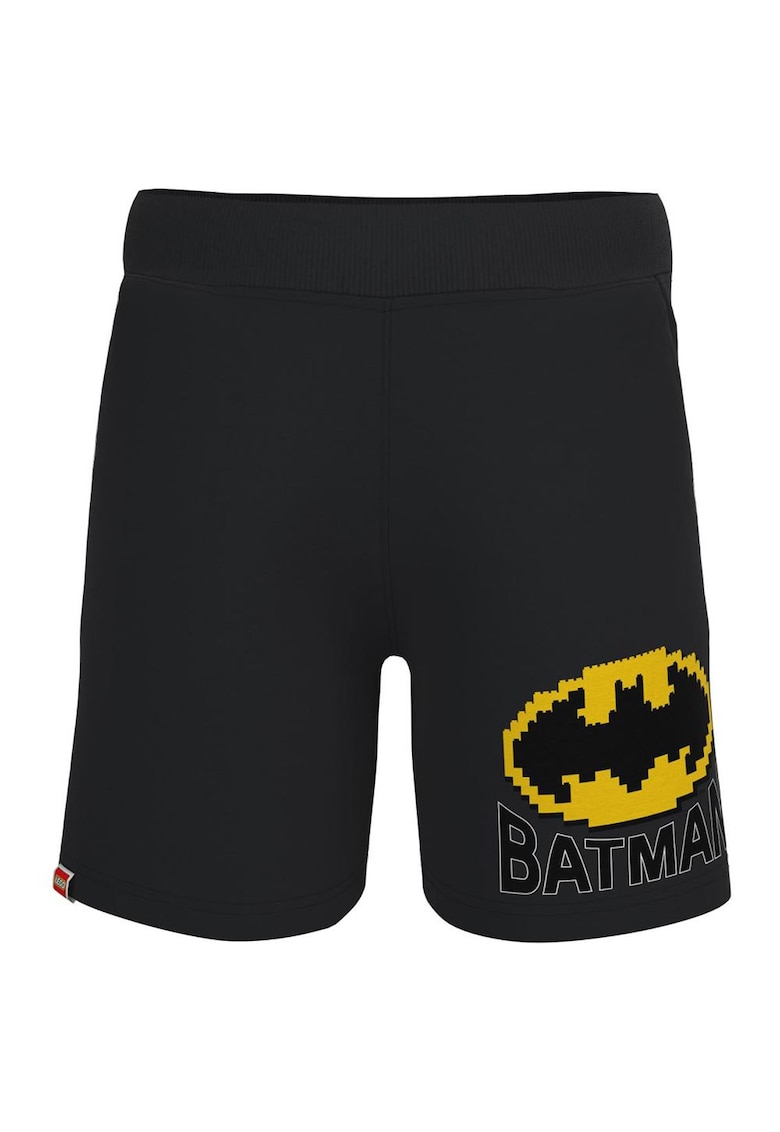 Pantaloni scurti copii talie elastica - negru - bumbac