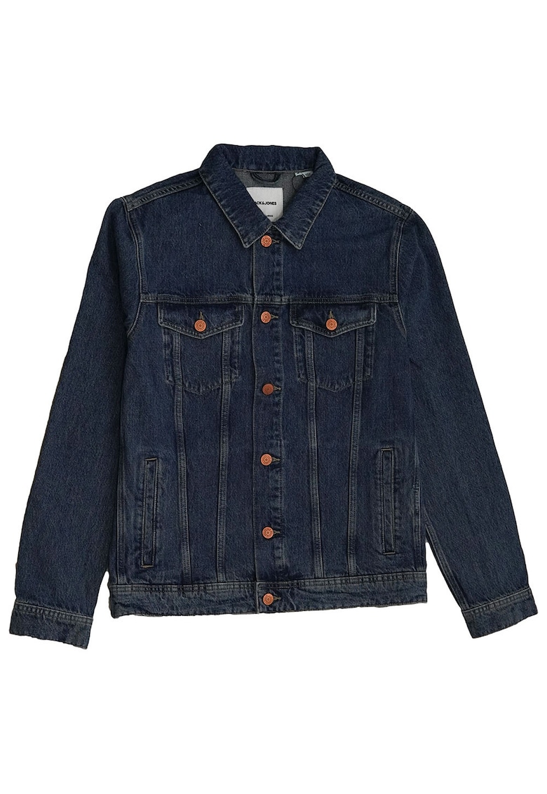 Jacheta denim barbati casual - albastra - bumbac