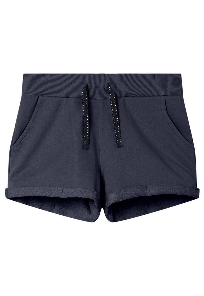 Pantaloni scurti copii talie elastica - bumbac-elastan - Bleumarin