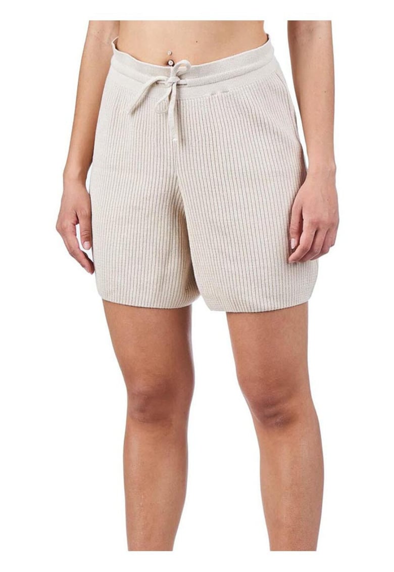 Pantaloni scurti dama confortabili - bej - acril-bumbac -