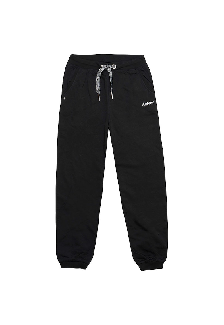 Pantaloni sport dama 15307778 - Bumbac/Poliester - Negru