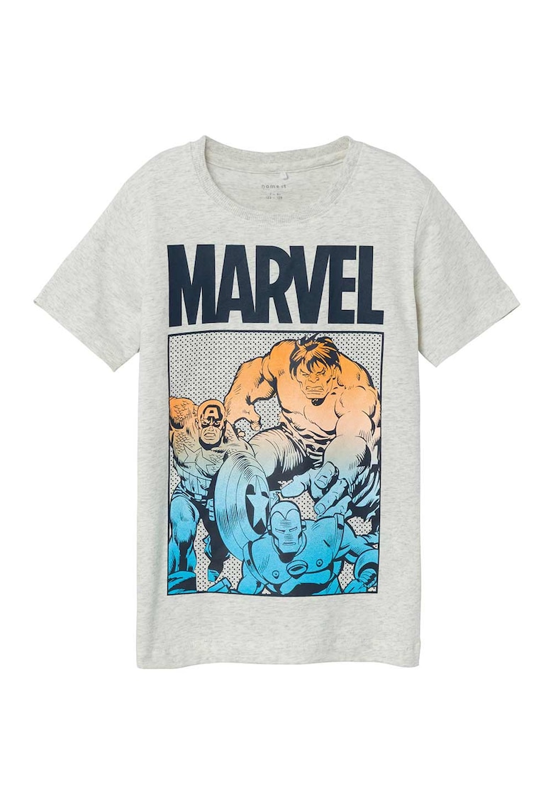 Tricou copii croiala regulata - imprimeu pe piept - alb - bumbac