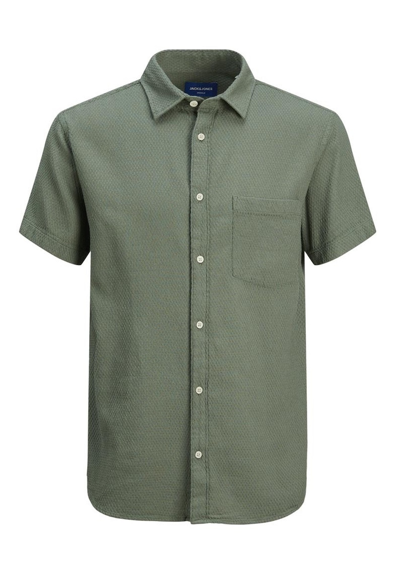 Camasa barbati croiala lejera - verde - bumbac 60% -