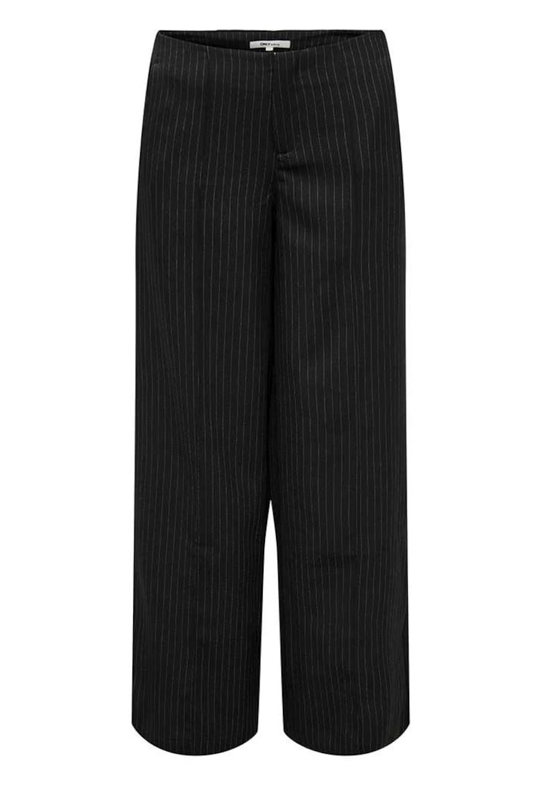 Pantaloni dama talie joasa - croiala larga - 100% poliester - negru