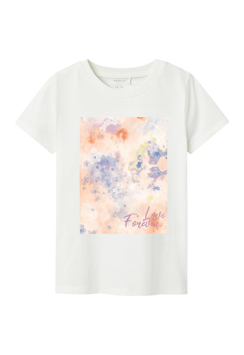 Tricou copii alb - bumbac organic - croiala regulata - decolteu rotund
