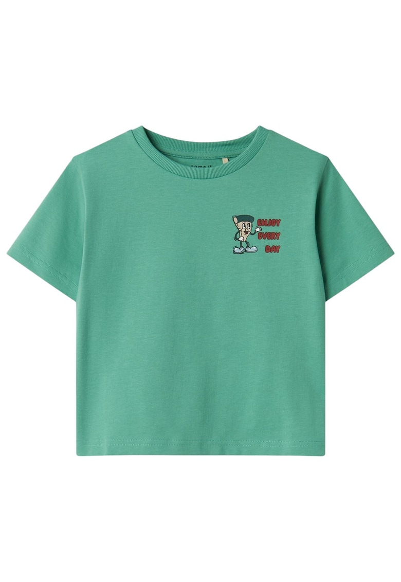 Tricou copii - maneca scurta - bumbac organic - verde