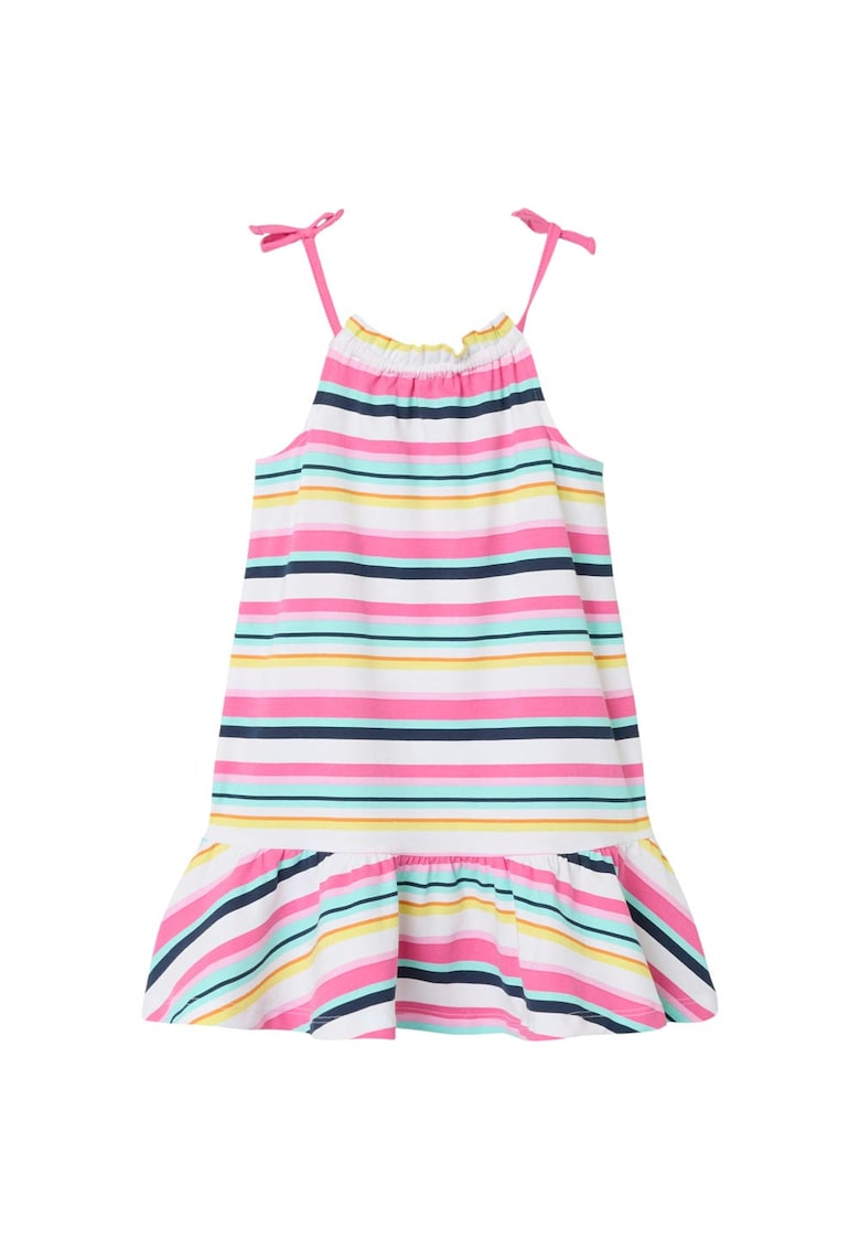 Rochie fete volane - multicolor - bumbac organic