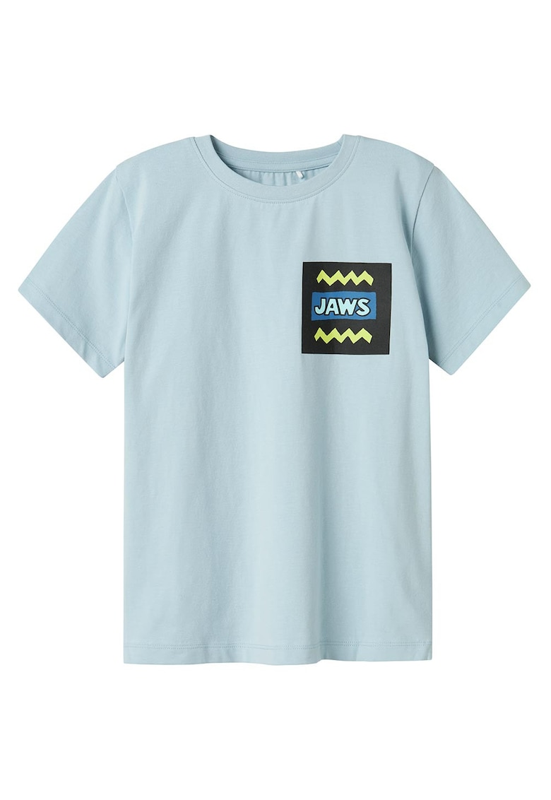 Tricou copii albastru - bumbac - maneca scurta - croiala regulata