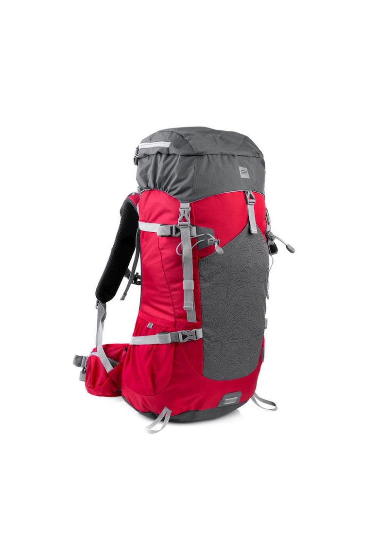 Rucsac de drumetie 50l rosu/gri