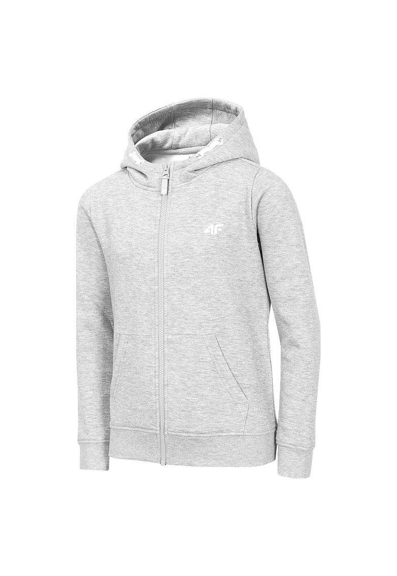Hanorac sport copii HJZ20-JBLD001 - cu gluga integrata - bumbac/poliester/viscoza - gri