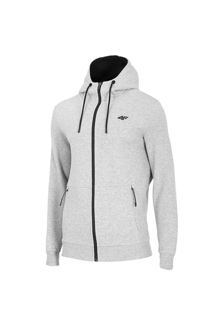 Hanorac sport barbati H4Z20-BLM024 - bumbac si poliester - gri -