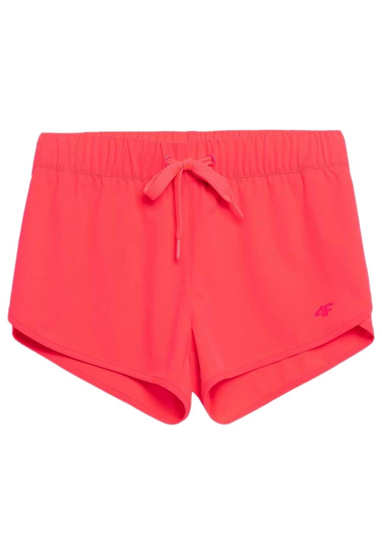 Pantaloni scurti sport dama H4L21-SKDT003 - Poliester/Elastan - Rosu