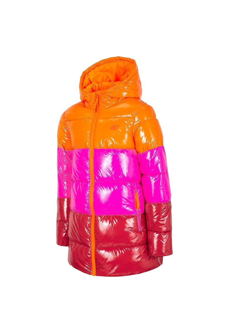 Jacheta copii gluga integrata - 2 buzunare laterale - poliamida - poliester - multicolor -