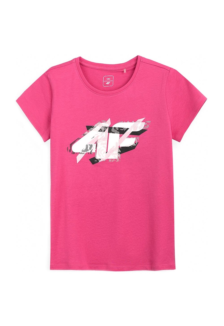 Tricou copii maneca scurta - roz - bumbac - HJL21-JTSD002