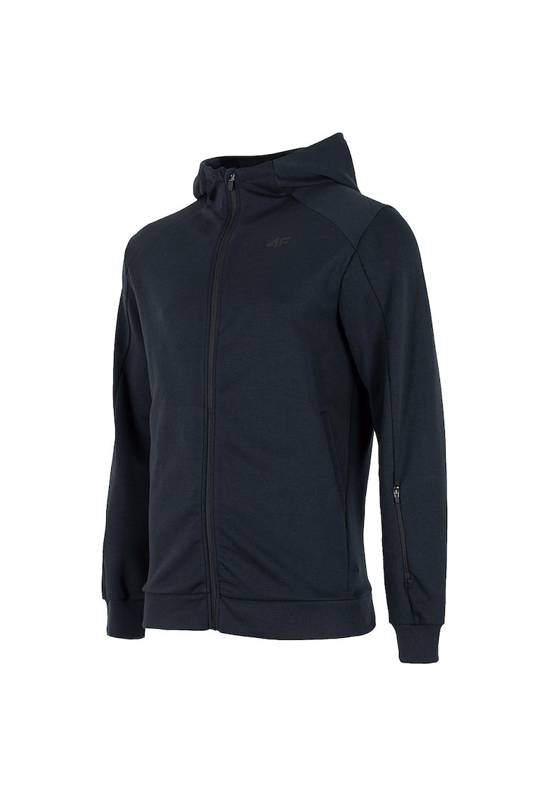 Hanorac sport barbati gluga - 2 buzunare laterale -bleumarin - material elastic