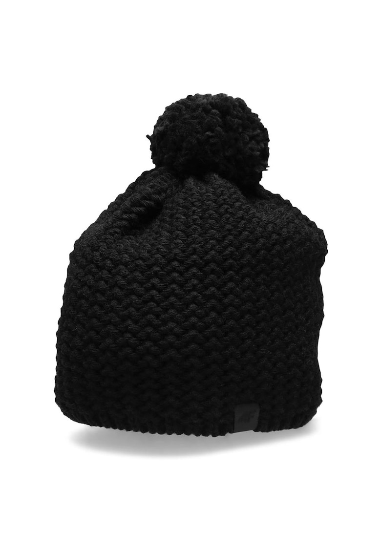 Caciula sport barbati cu pompon - negru