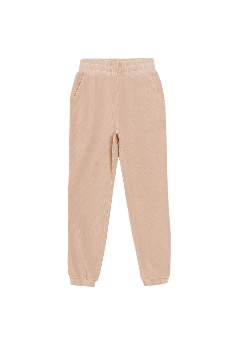 Pantaloni sport dama AW21TTROF068 - 4F - Bumbac/Poliester - Bej -